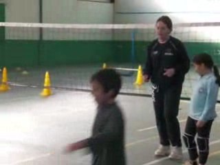 entrainement de volley des petits 28/01/2009