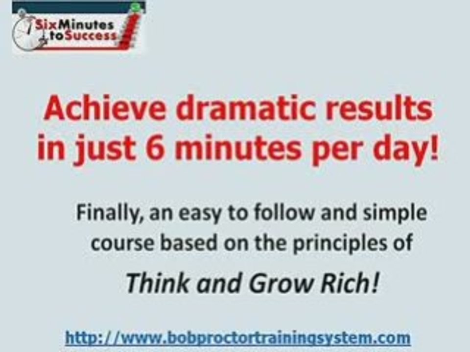 Awesome Bob Proctor Training Think and Grow Rich