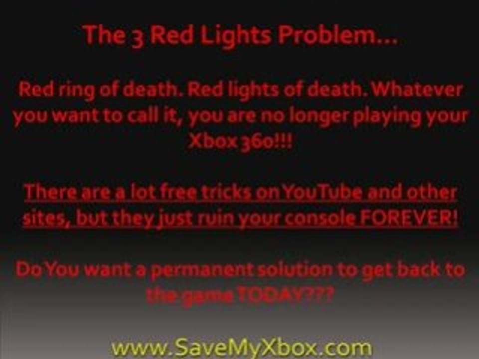Xbox 360 3 Red Light Fix - Red Rings of Death Error Easy Fix