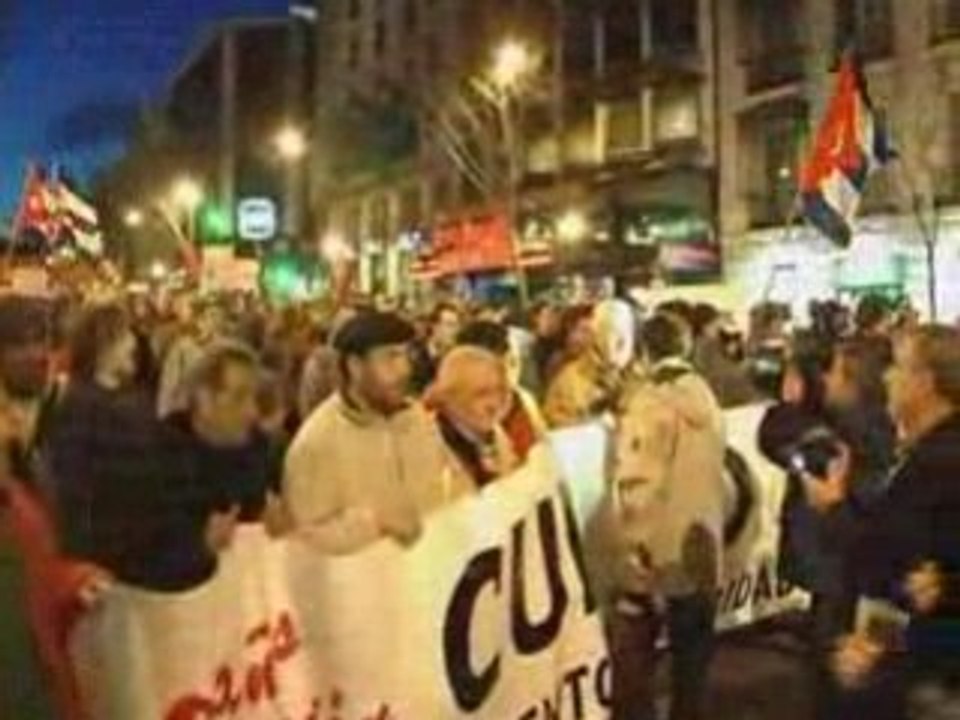 Madrid con Cuba. Manifestación 31 de Enero de 2008.