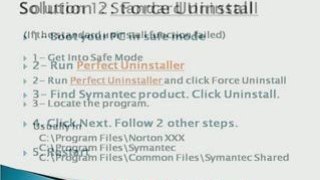 Can't Uninstall Symantec Antivirus from system?