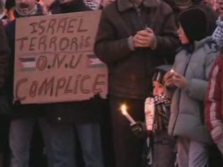 Gaza... Rassemblement du 4 janvier, place des Nations