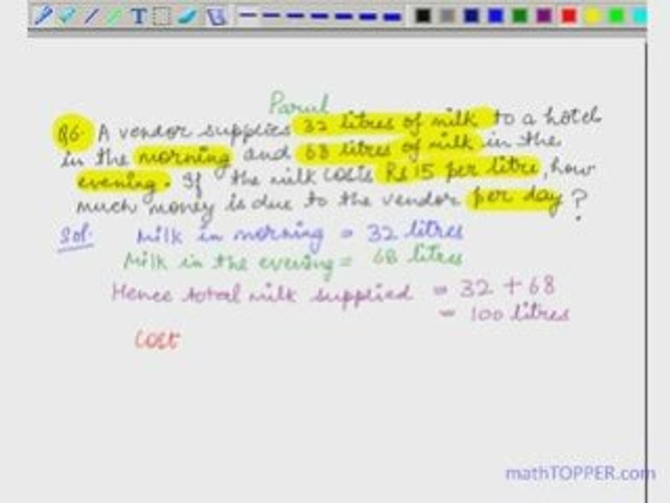 Concept Video For Class 6th Maths by MathTopper