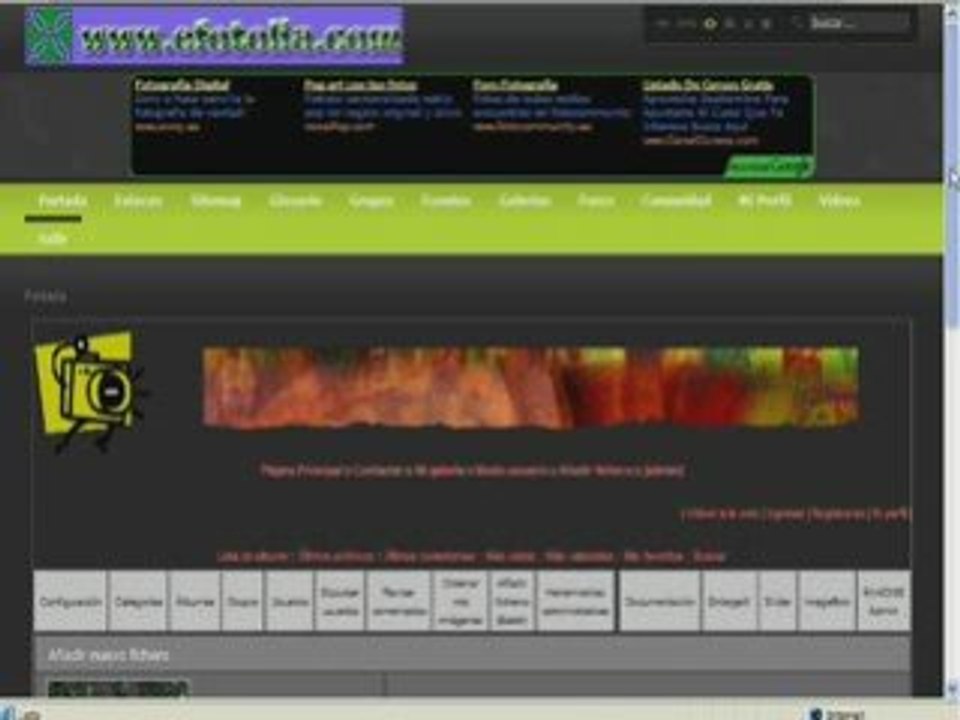 Como crear álbumes y subir fotos a la galería