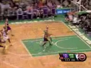 NBA Paul Pierce chases Derek Fisher all the way down and mee