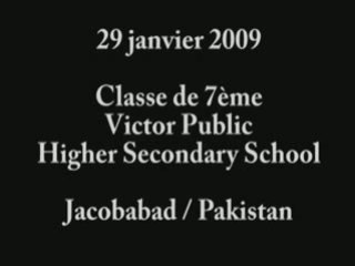 Classe de 7th de la Victor Public HS School  de Jacobabad