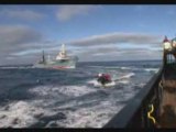 Sea Shepherd gets LRAD and rammed by Japanese whalers 5-1-09