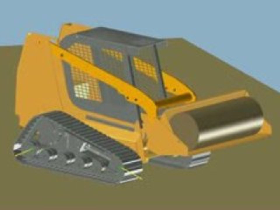 RecurDyn Simulation of Skid Steer Front Loader Pivoting