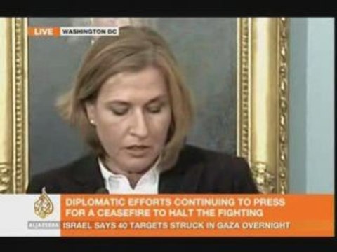 Israeli Foreign Minister Tzipi Livni and Condi Rice