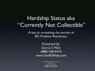 IRS Currently Not Collectible status CNC