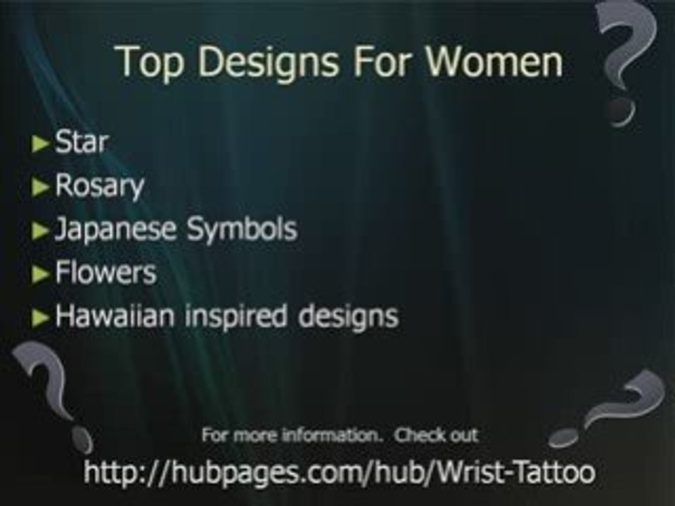 Hot And Sexy Wrist Tattoo Designs