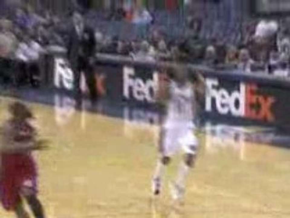 NBA Mike Conley steals the ball and finds O.J. mayo for the