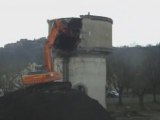 Demolition du chateau d'eau de capdenac