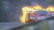 Dobson has a big fire in Le Mans 1989