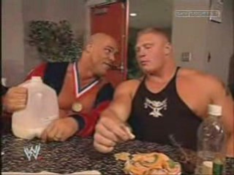 Brock Lesnar & Kurt Angle funny Moment