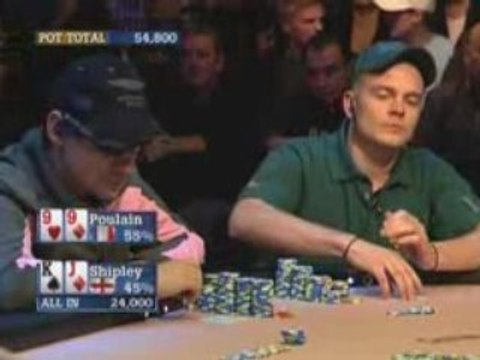 Poker EPT 3 Copenhagen Shipley vs Poulain