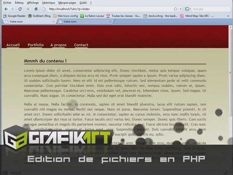 Tutoriel Vidéo : Edition de fichiers en PHP