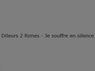 Dileurs 2 Rimes - Je souffre en silence