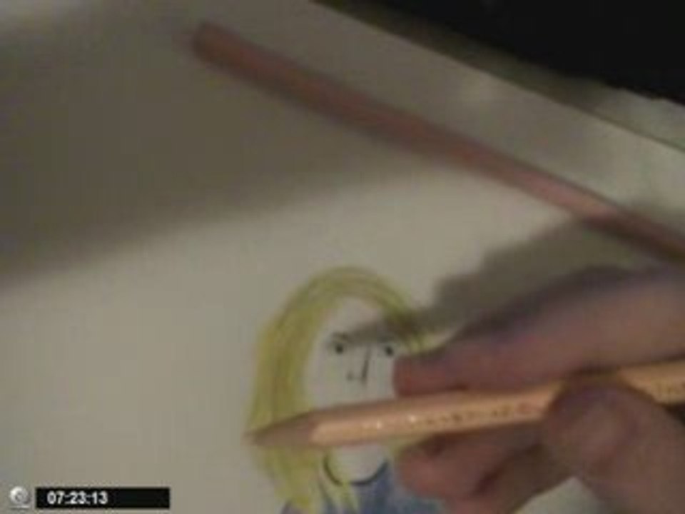 coloriage d'une fille partie 2