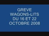 Video grève des salariés Wagons-Lit du 16 et 22 octobre 2008
