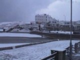 Snow Blizzards hit Perranporth in Cornwall