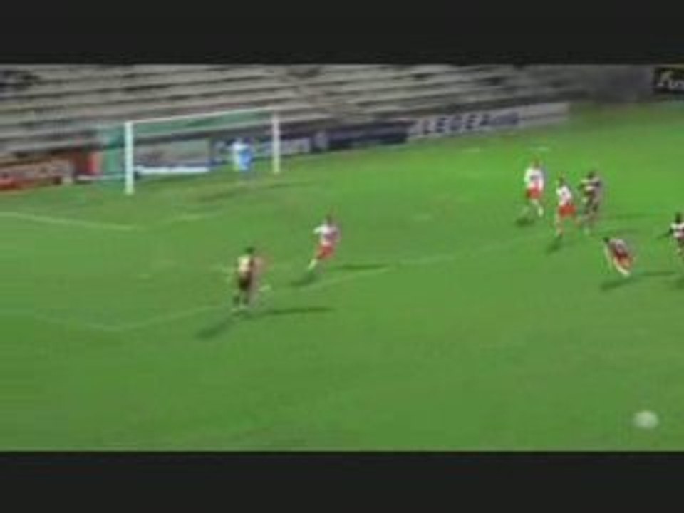 But de Jérôme Lemoigne lors de Ajaccio-Sedan, 22è journée L2