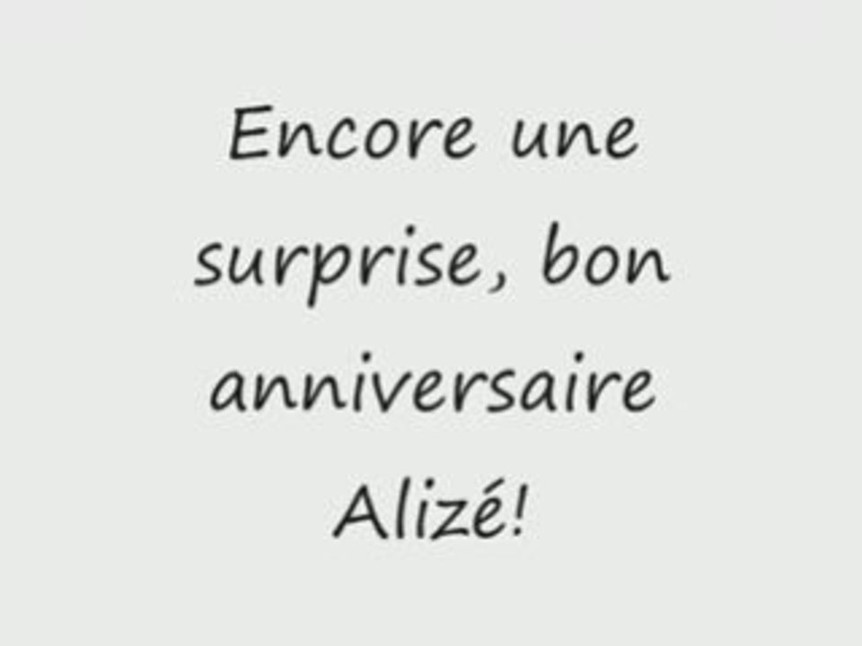 Joyeux anniversaire!