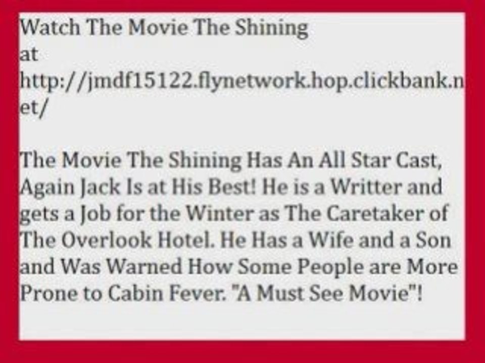 Watch The Movie The Shining