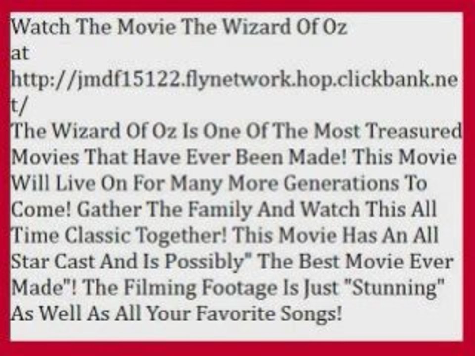 Watch The Movie The Wizard Of Oz