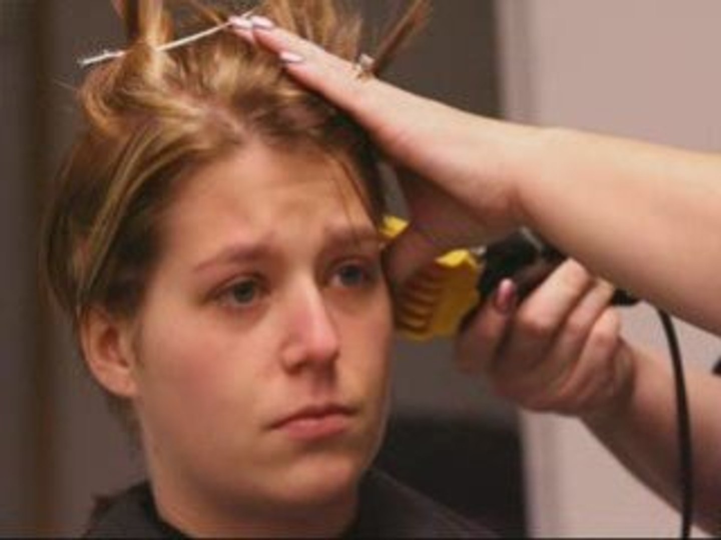 navy boot camp haircut lady