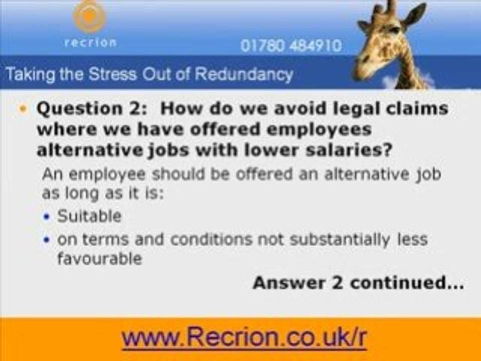 Employers Guide To Redundancy - Receive Complementary Video