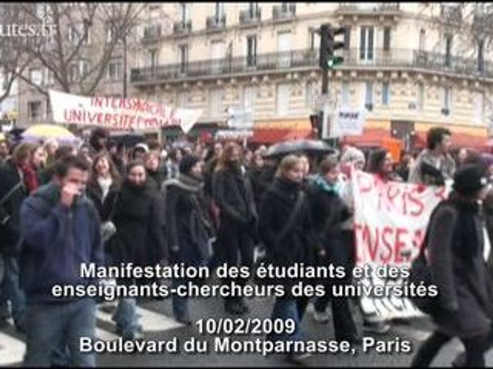 Manifestation des enseignants-chercheurs 10/02/2009