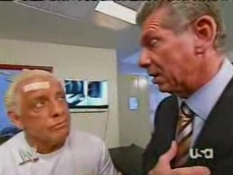 HBK, Mr McMahon, Ric Flair and Candice Michelle Backstage