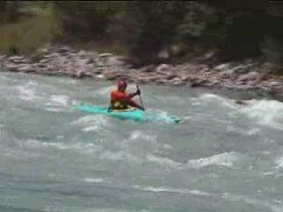 Próchno w kajaku - rzeka Inn, Austria