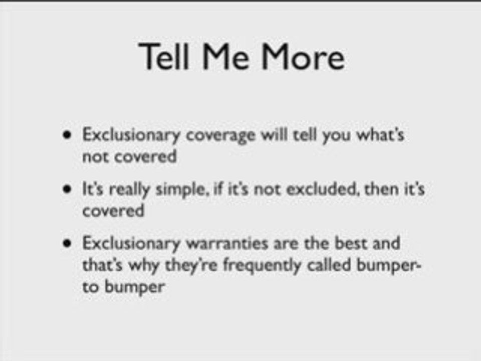 Automobile Extended Warranty