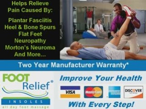Foot Relief massaging liquid gel filled shoe insoles