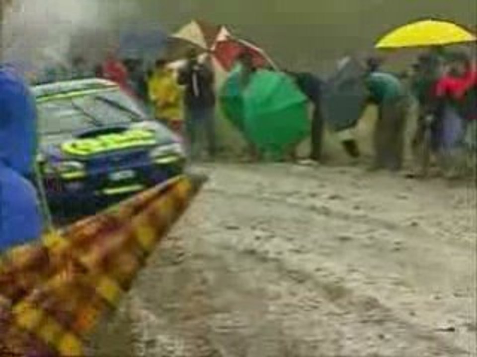 Subaru Impreza 555 rally en action