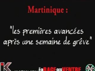 martinique "premieres avancées après une semaine de greve"