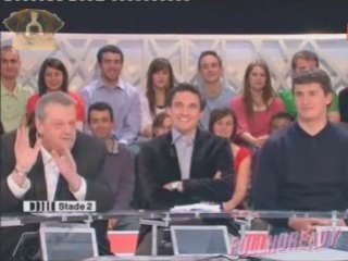Guy carlier sur Domenech à Stade 2