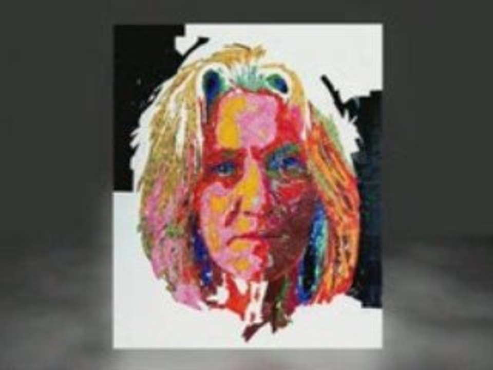 Art nude portrait collage mosaic girl gone wild