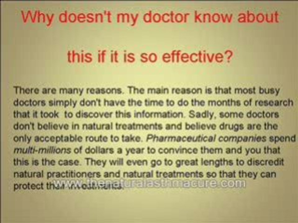 Natural Asthma Cure