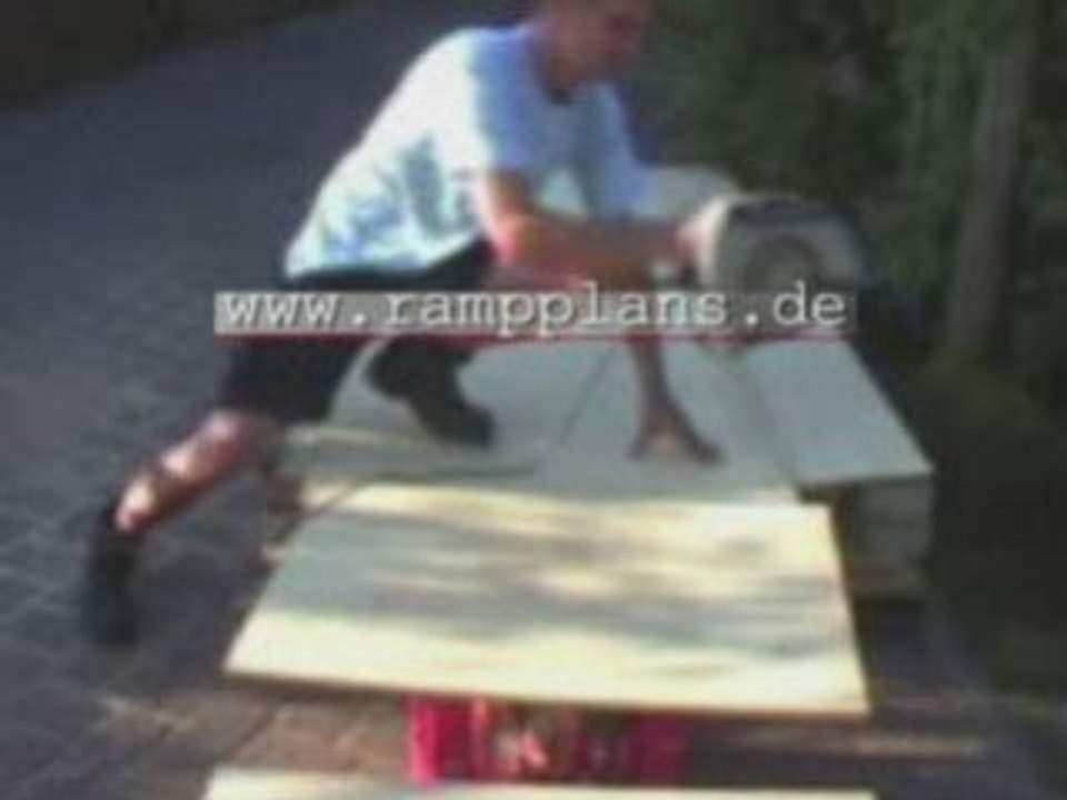 Bauplan einer miniramp, halfpipe.