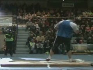 Athlé indoor lancer poids Cantwell 21m47 Nordhausen 2009