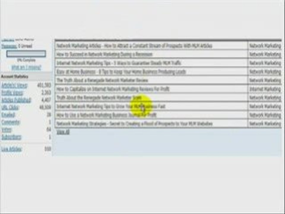 Network Marketing Article