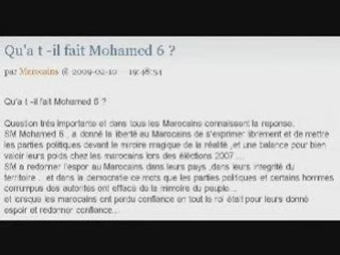 Mohamed 6 roi des Marocains (Juifs, Musulmans,et Amazighs )