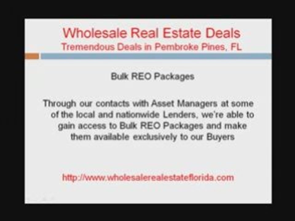 Pembroke Pines Wholesale Real Estate Deals