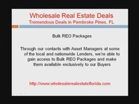 Pembroke Pines Wholesale Real Estate Deals
