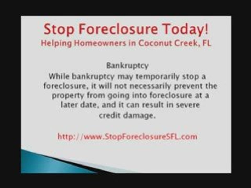 Stop Foreclosure Coconut Creek