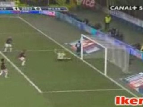 Adriano But du bras 1-0 Inter Milan - Milan AC -