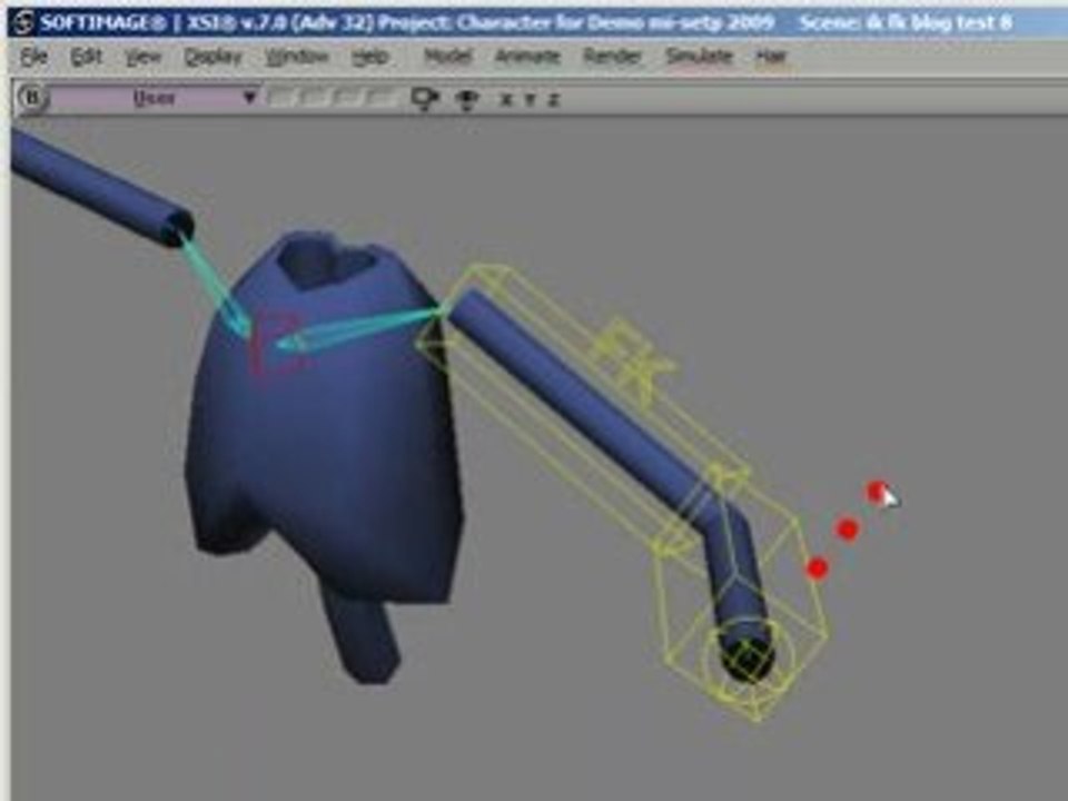 Littletoon WIP > un bras IK FK Avec autosnap avec XSI 7